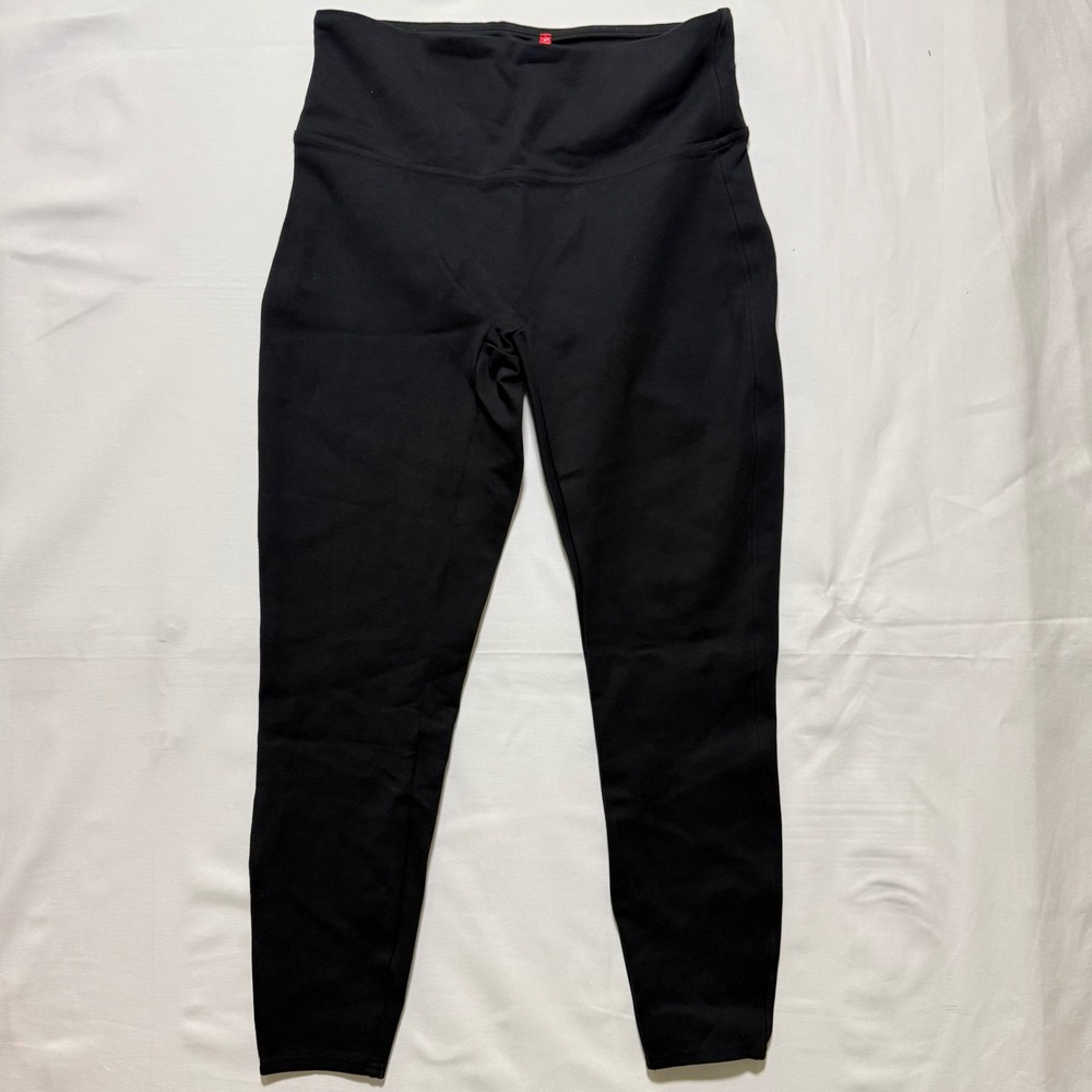 SPANX Ponte Ankle Leggings L Black Tummy Control 20264R